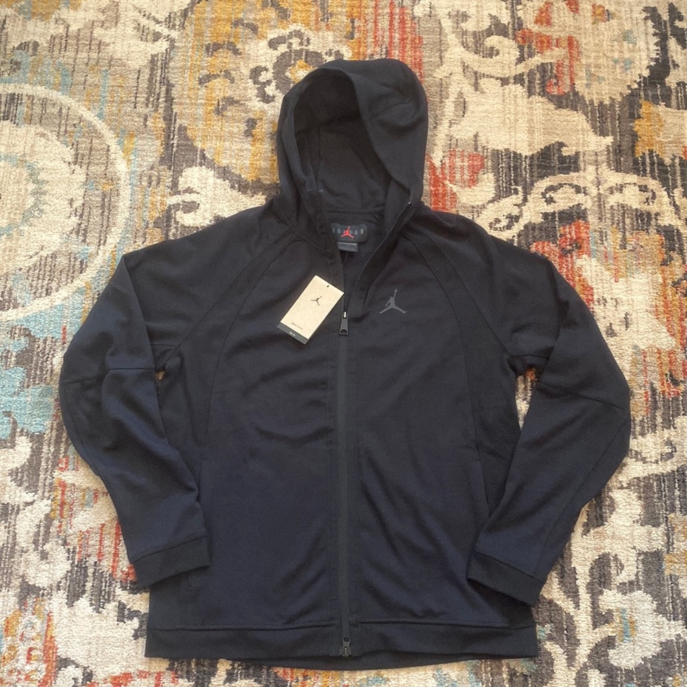 Men’s Air Jordan black zip up Dri-Fit hoodie/performance Jacket